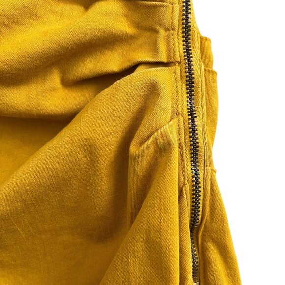 Jonathan Simkhai One Shoulder Denim Ruffle Mini Dress 10 Yellow Asymmetric‎ - Picture 16 of 16